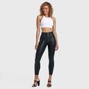 WRUP Metallic Lurex - High Waisted - 7/8 Length - Midnight Black