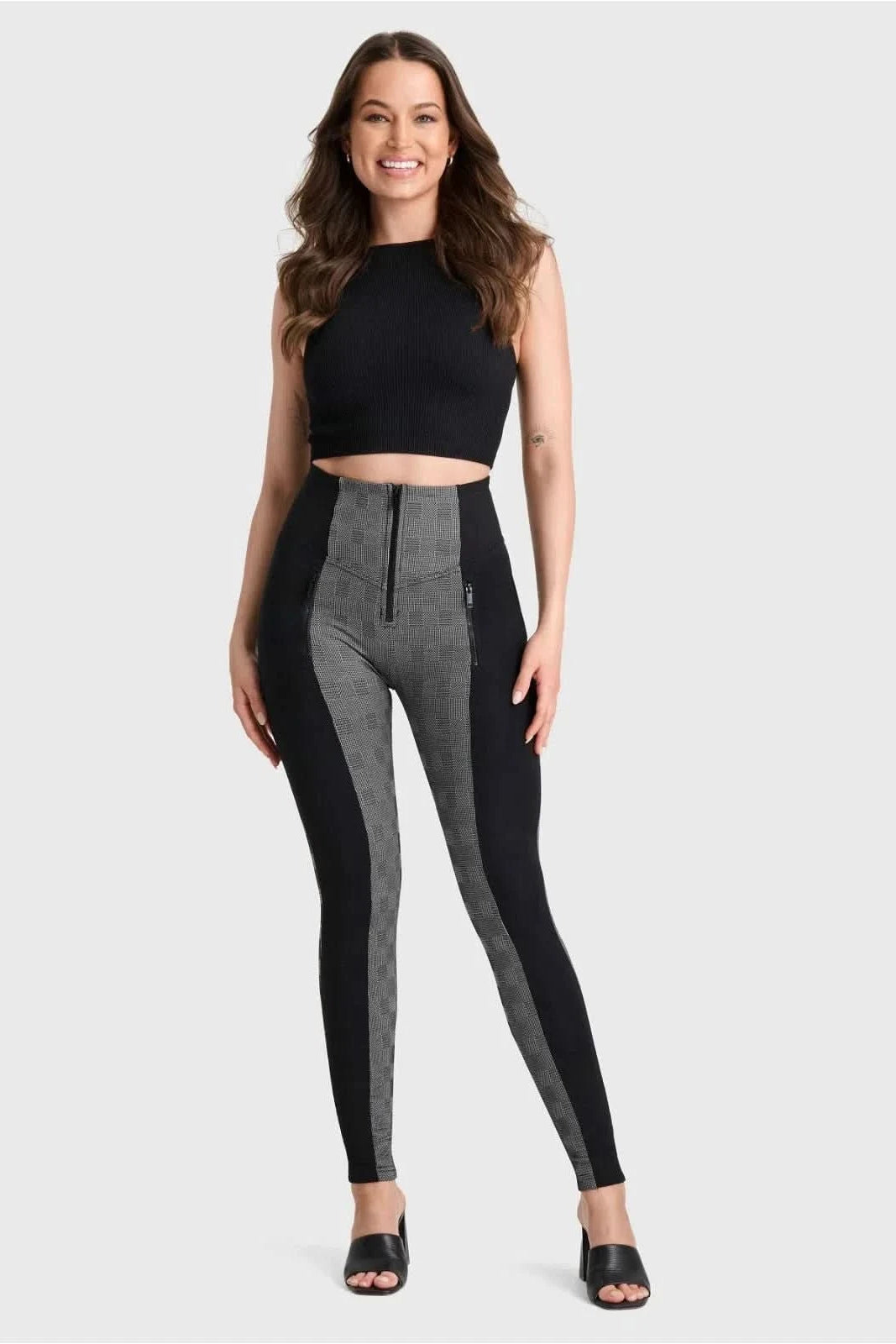 WR.UP® Mosaic Weave Fashion - Super High Waisted - Full Length - Grey 2