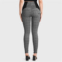 WRUP Mosaic Weave Fashion - Super High Waisted - Full Length - Grey