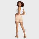 WRUP SNUG Jeans - 3 Button High Waisted - Shorts - Beige