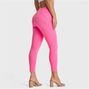 WRUP SNUG Jeans - High Waisted - 7/8 Length - Candy Pink