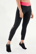 WRUP Sport FREDDY MOV - Mid Rise - 7/8 Length - Black + Pink