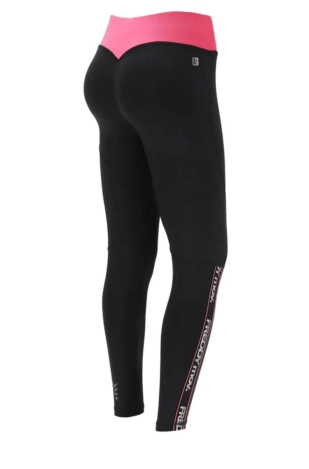 WRUP Sport FREDDY MOV - Mid Rise - 7/8 Length - Black + Pink