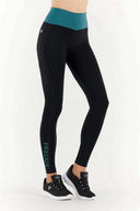 WRUP Sport - High Waisted - Full Length - Black & Pacific Blue