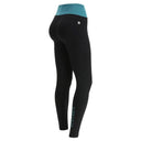WRUP Sport - High Waisted - Full Length - Black & Pacific Blue