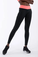WRUP Sport - Mid Rise - Full length - Black + Coral