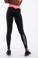 WRUP Sport - Mid Rise - Full length - Black + Coral