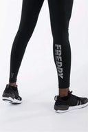 WRUP Sport - Mid Rise - Full length - Black + Coral