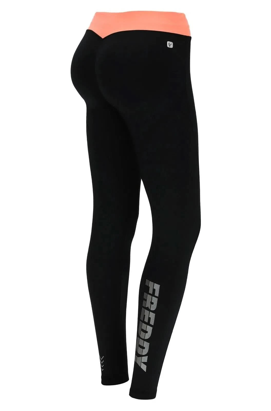 WRUP Sport - Mid Rise - Full length - Black + Coral