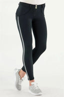 WRUP Tracksuit with Lurex Sweatshirt - Mid waist - Ankle Length - Lurex Silver + Black