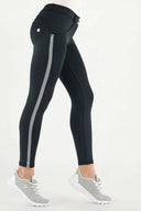WRUP Tracksuit with Lurex Sweatshirt - Mid waist - Ankle Length - Lurex Silver + Black