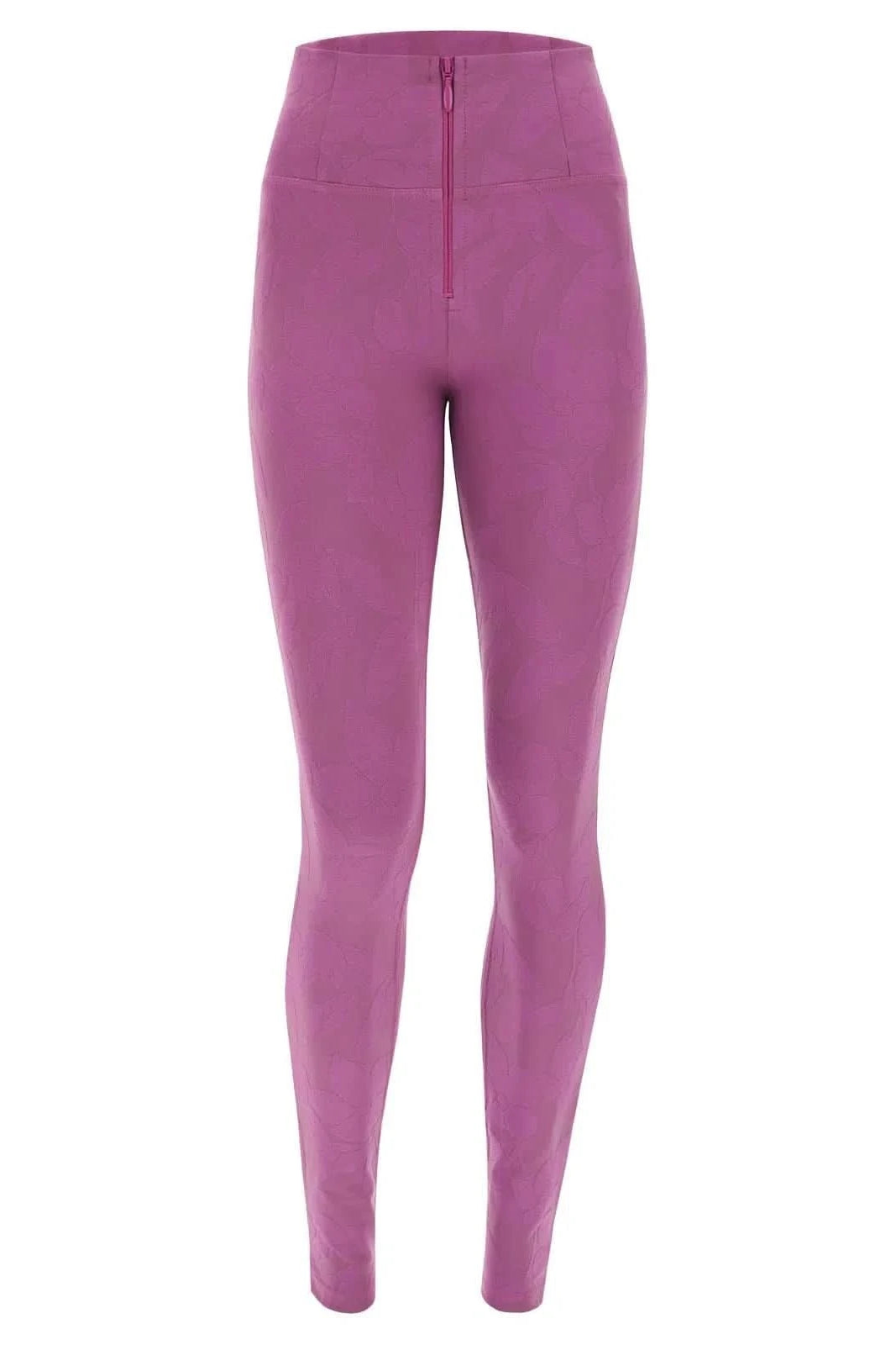 WR.UP® Trousers - High Waisted - Full Length - Fucsia Jacquard 2