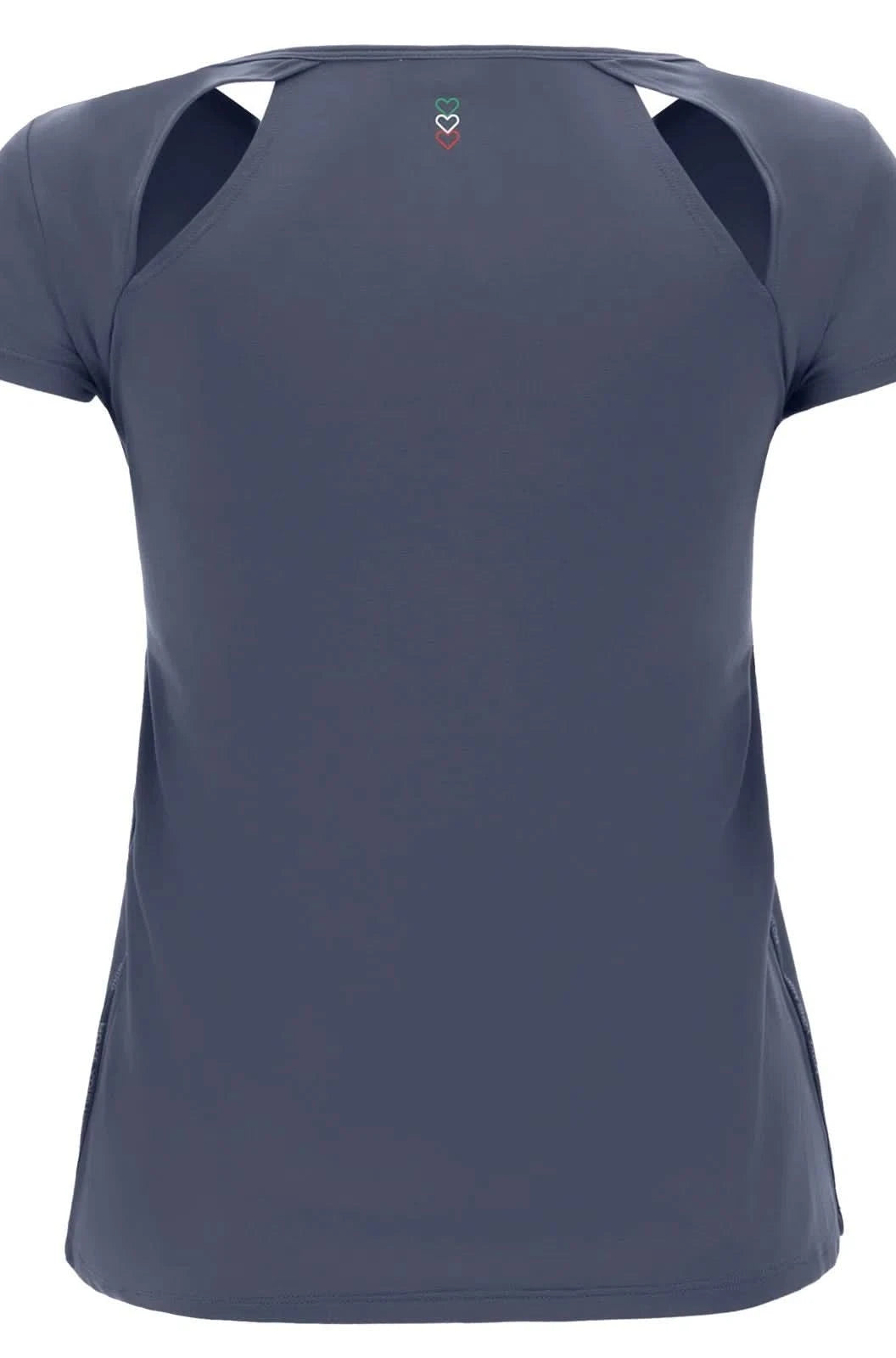 Yoga T-Shirt with openings at the back - Dusty Blue