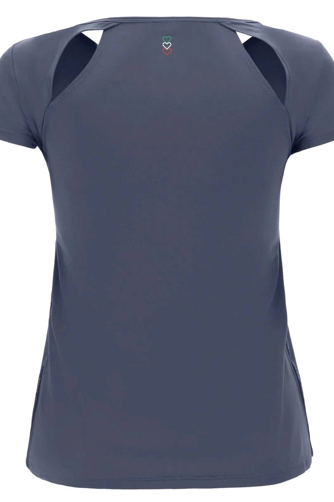 Yoga T-Shirt with openings at the back - Dusty Blue 1