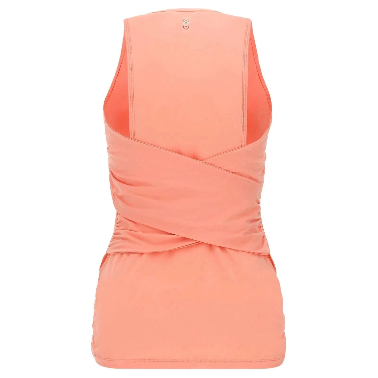 Yoga tank top with a criss cross back - Peach 2