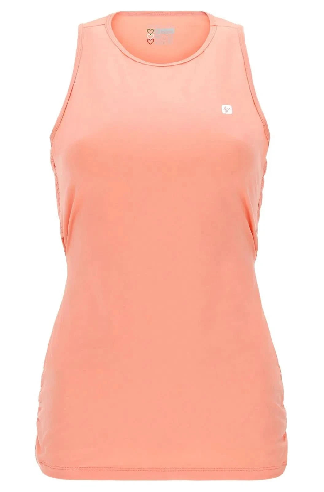 Yoga tank top with a criss cross back - Peach