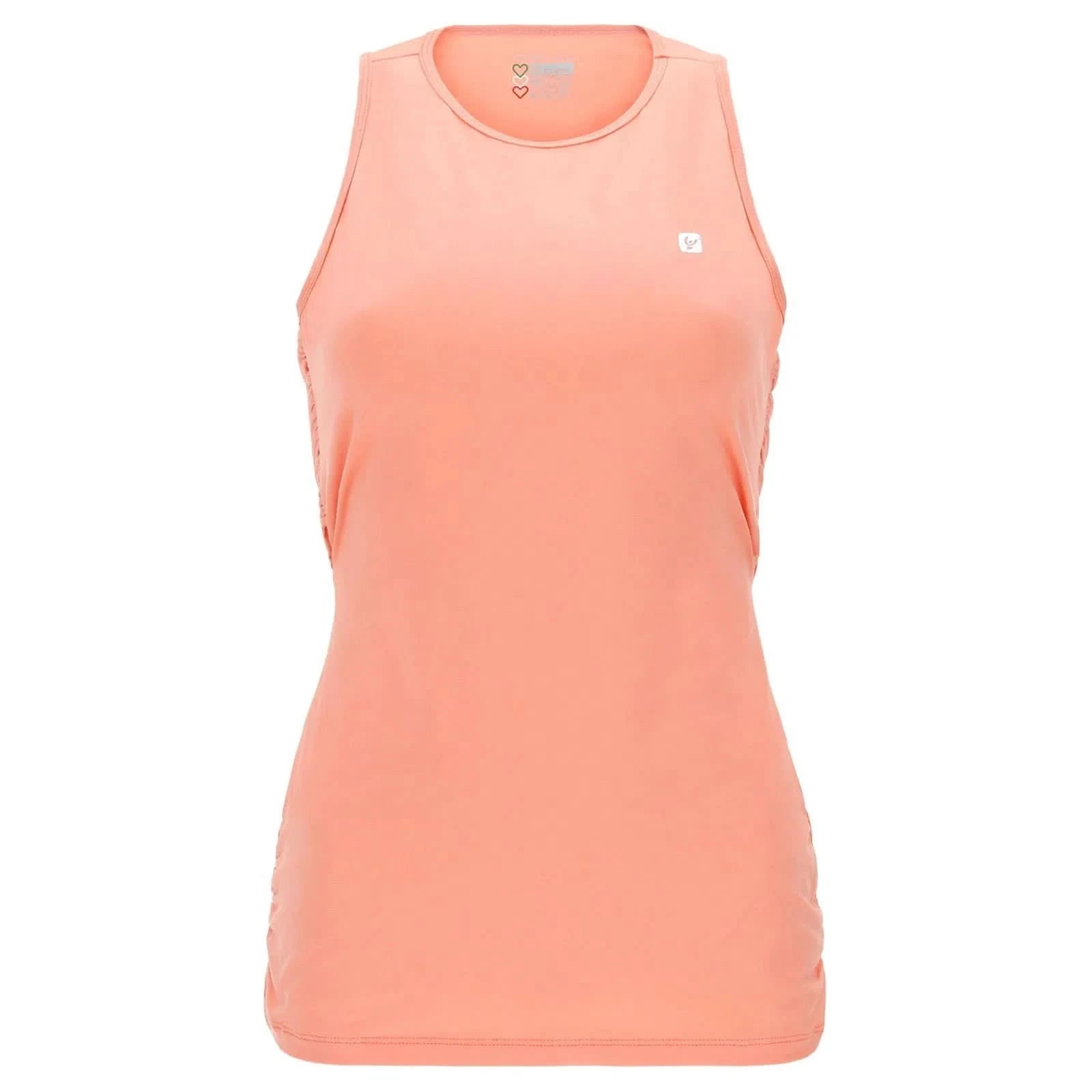 Yoga tank top with a criss cross back - Peach 1