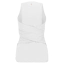 Yoga tank top with a criss cross back - White