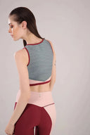 Yoga Top 100% Made in Italy - Beige + Burgundy