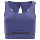 Yoga top with overlap straps - 100% Made in Italy - Dusty Blue