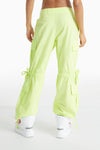 Cargo Trousers - High Waisted - Full Length - Lime Green 5