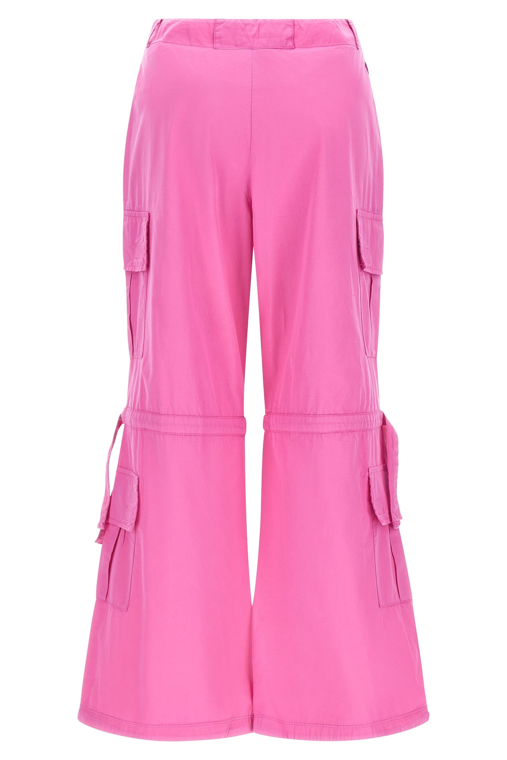 Cargo Trousers - High Waisted - Full Length - Pink 6