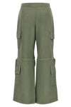 Cargo Trousers - High Waisted - Full Length - Military Green 8