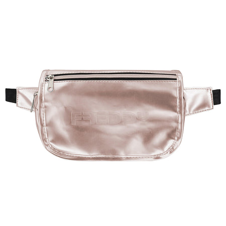 Metallic Faux Leather Pouch - Pink 1
