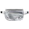 Metallic Faux Leather Pouch - Silver 1