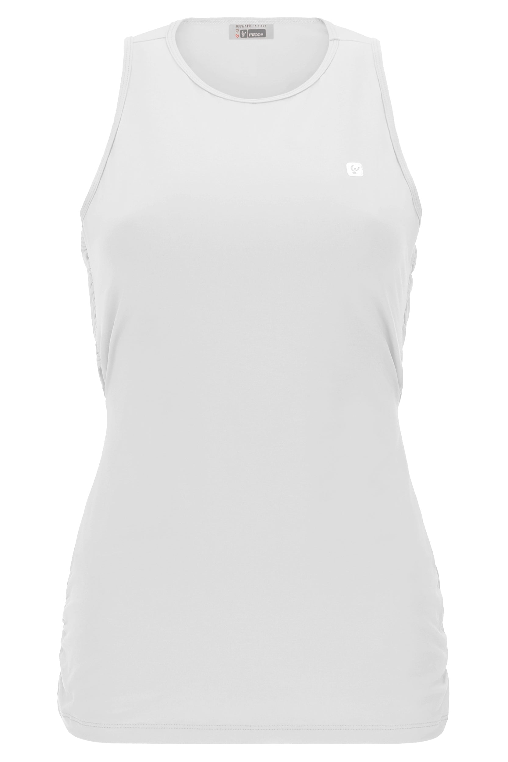 Yoga tank top with a criss cross back - White 3