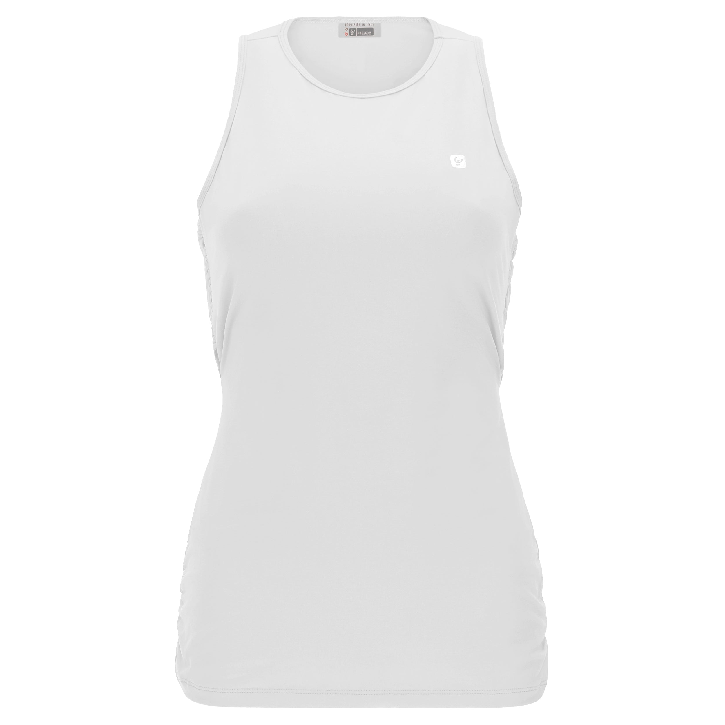 Yoga tank top with a criss cross back - White 3