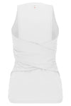 Yoga tank top with a criss cross back - White 4