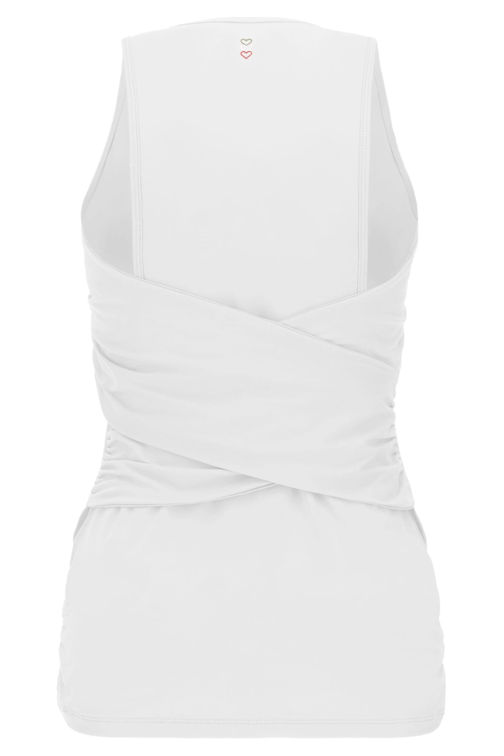 Yoga tank top with a criss cross back - White 4