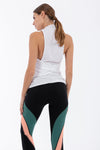 Yoga tank top with a criss cross back - White 1