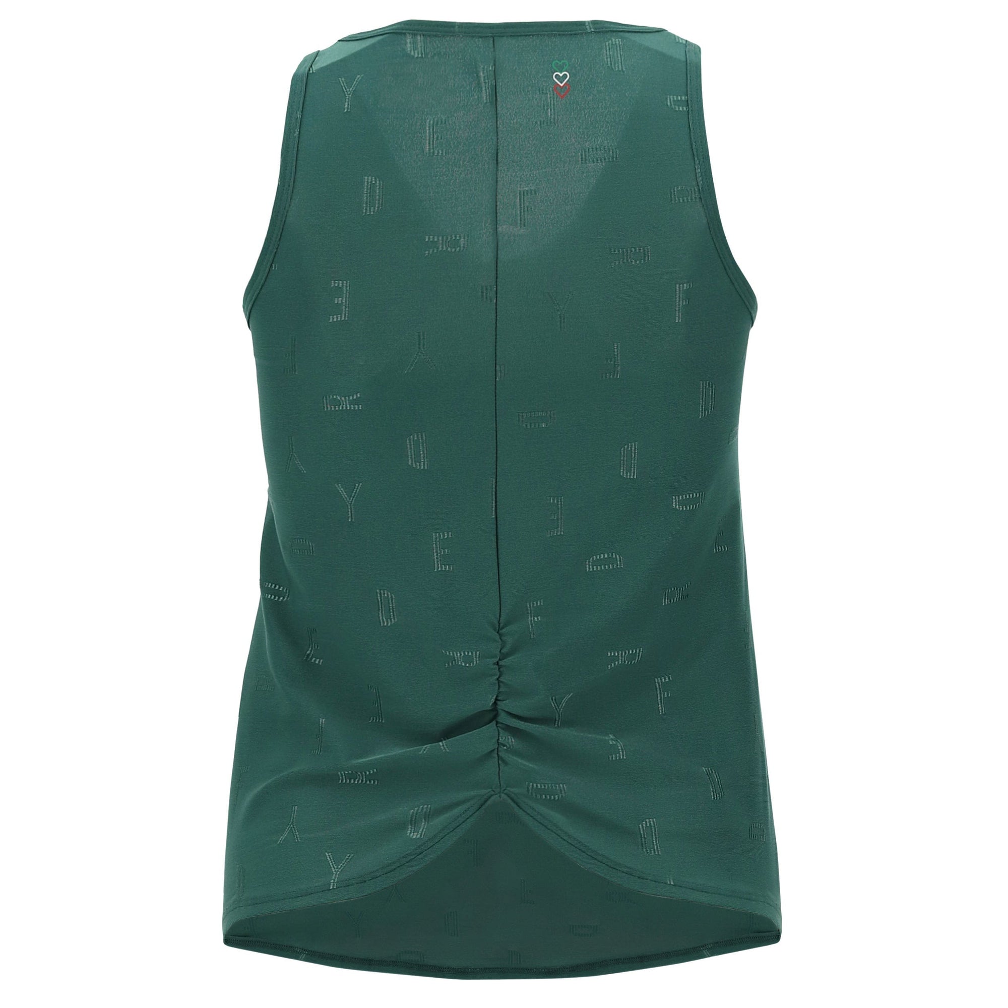 Yoga tank top with a gathered back - Green 2