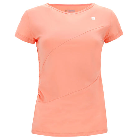 Cross Front T Shirt - Peach 1