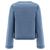 Fleece Jacket with Micro Studs - Light Blue Denim Effect 2