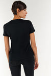 T Shirt with Shoulder Studs - Black 3