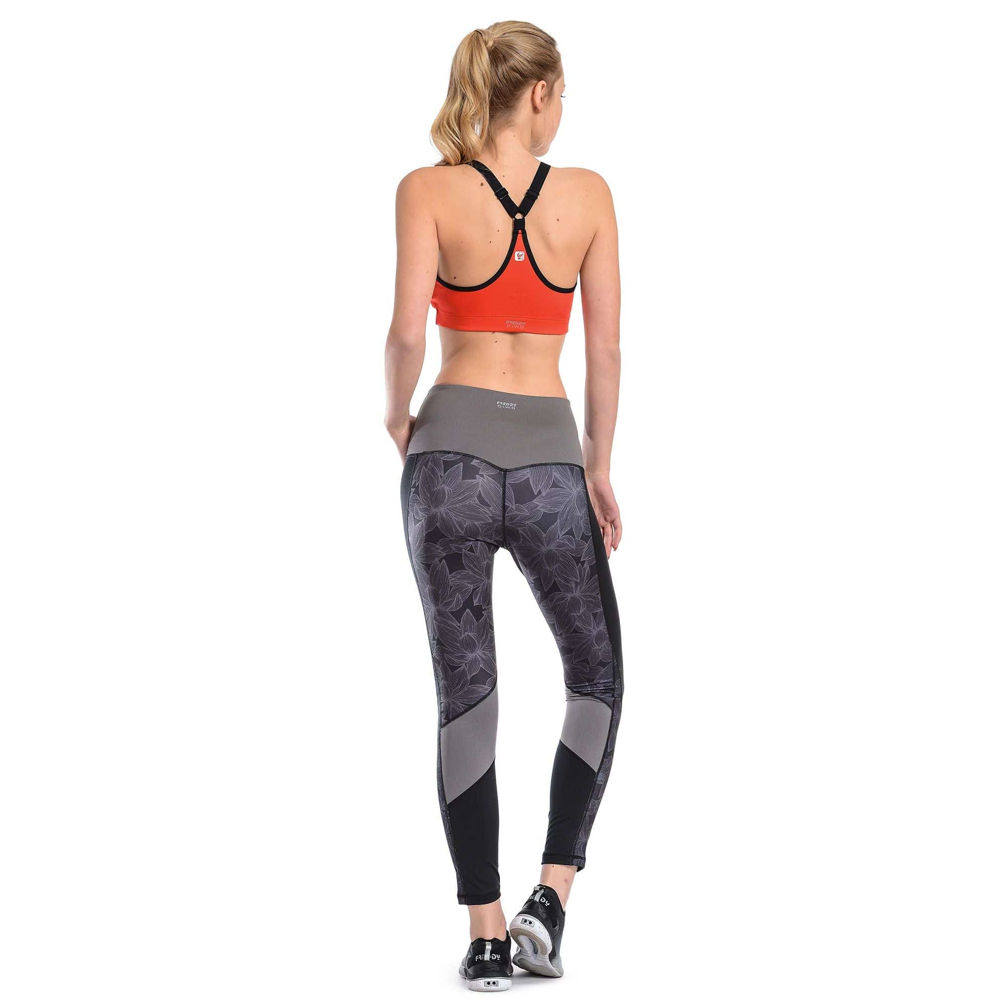 WR.UP® Diwo Activewear - Mid Rise - 7/8 Full - Grey Flower Print 2