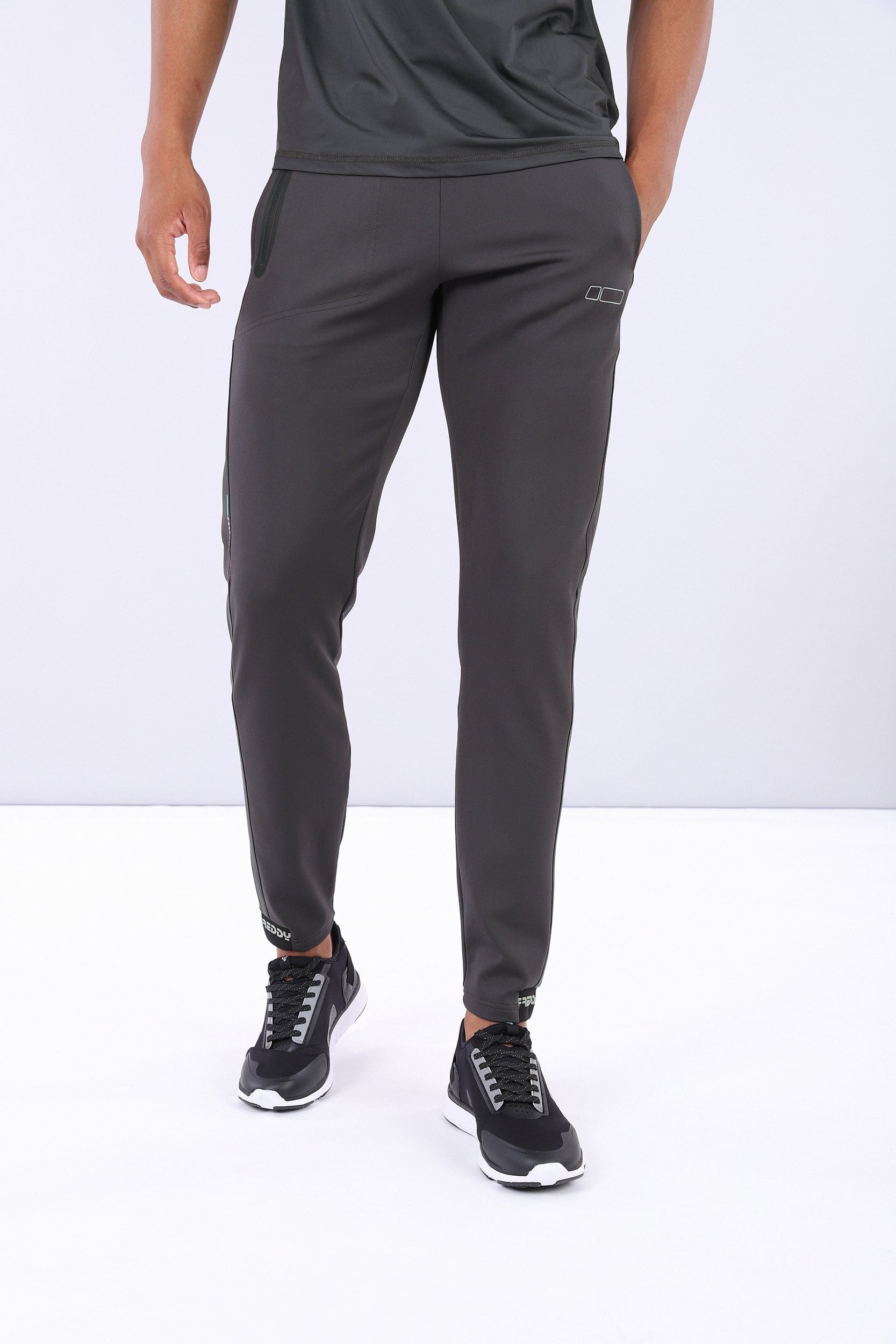 Mens Fitted Trousers - Grey 1
