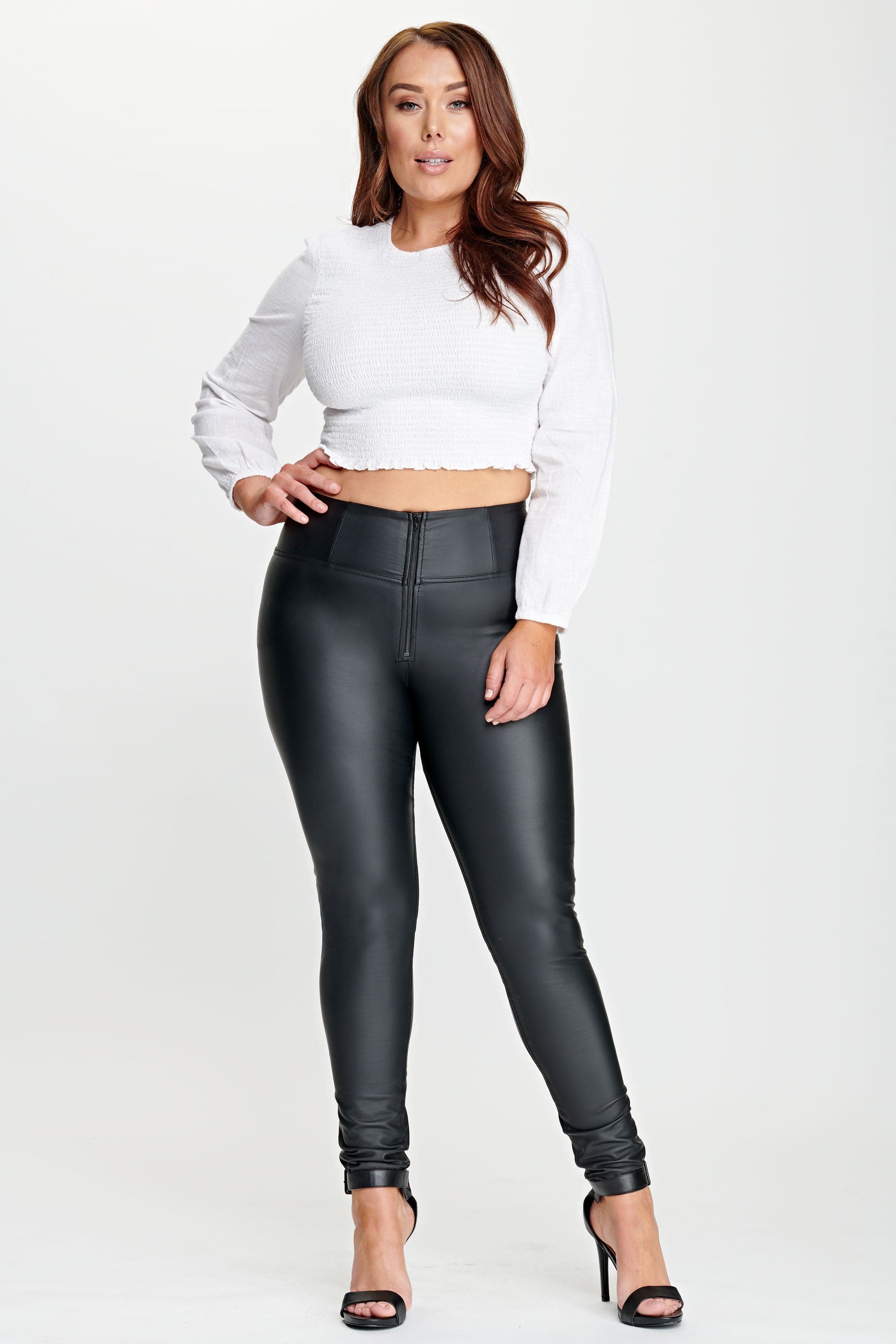 WR.UP® Faux Leather - High Waisted - Full Length - Black 12