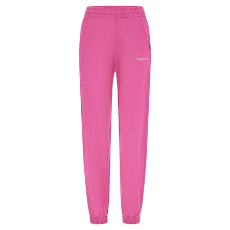 Cotton Terry Joggers - High Waist - Full Length - Candy Pink 1