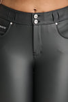 N.O.W® Faux Leather - High Waisted - 7/8 Length - Black 9