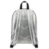 Metallic Faux Leather Backpack - Silver 2