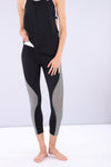 SuperFit Activewear - Mid Rise - 7/8 Length - Black + White Pattern 3