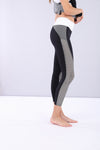 SuperFit Activewear - Mid Rise - 7/8 Length - Black + White Pattern 4