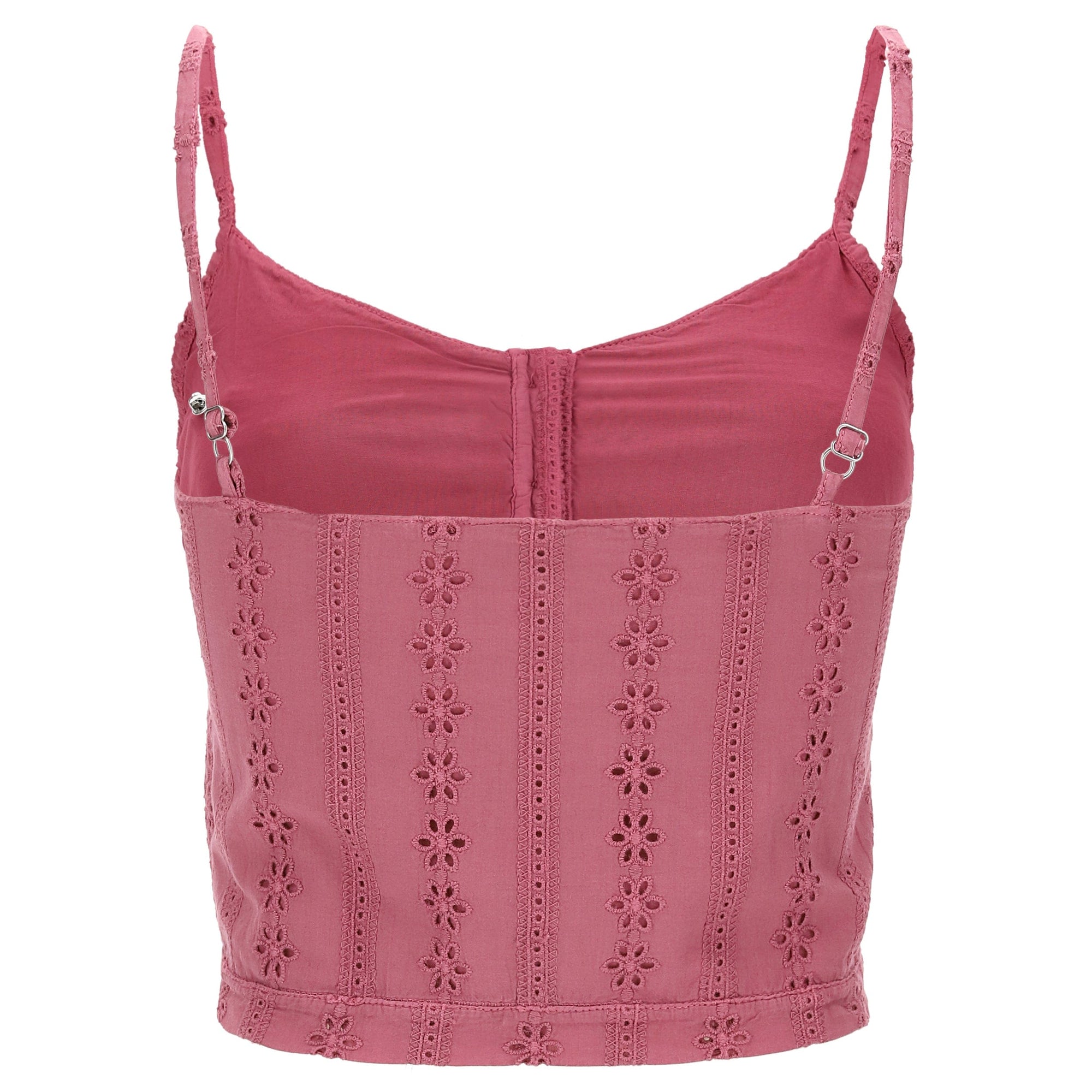 Cropped Singlet with buttons - Dusty Rose 2
