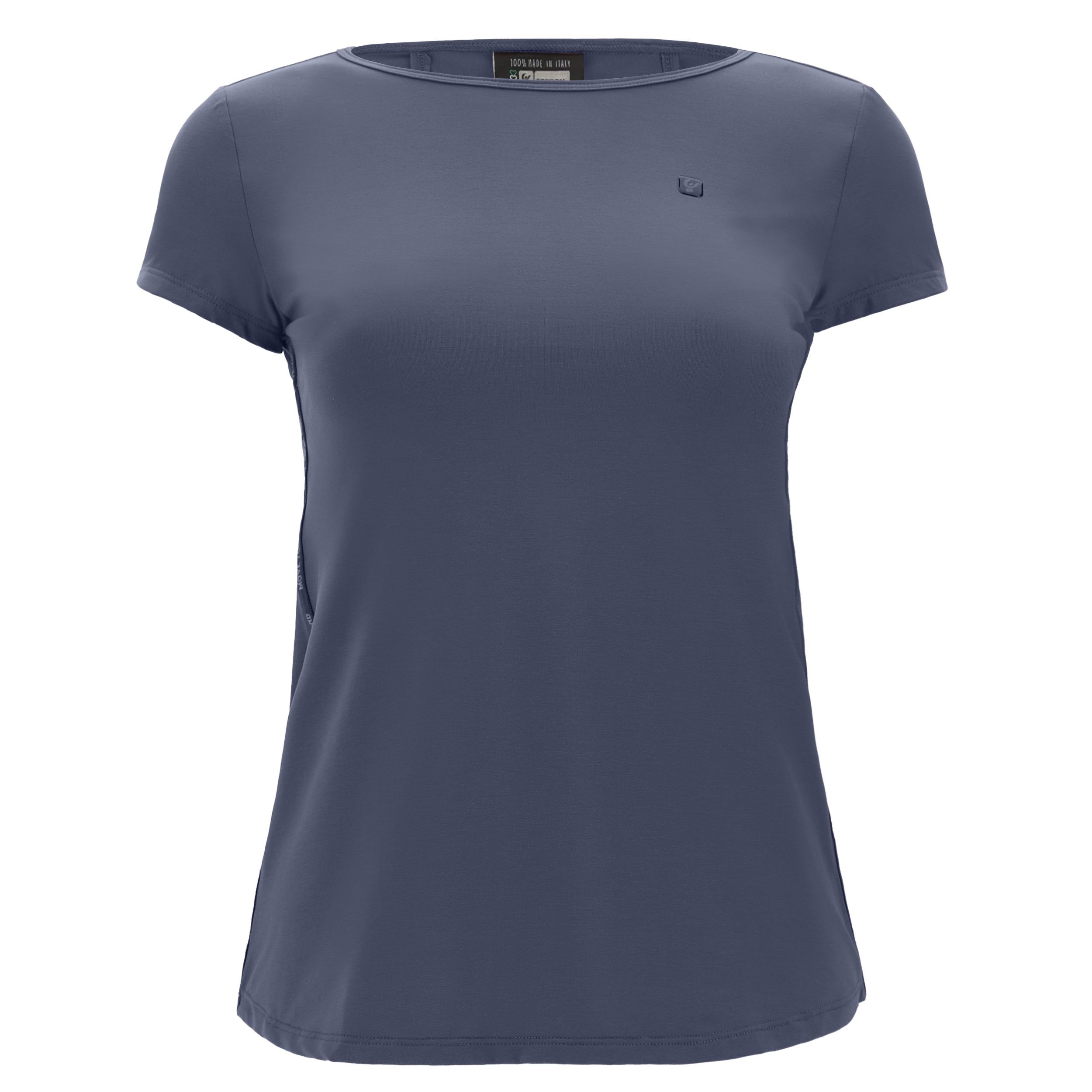 Yoga T-Shirt with openings at the back - Dusty Blue 2