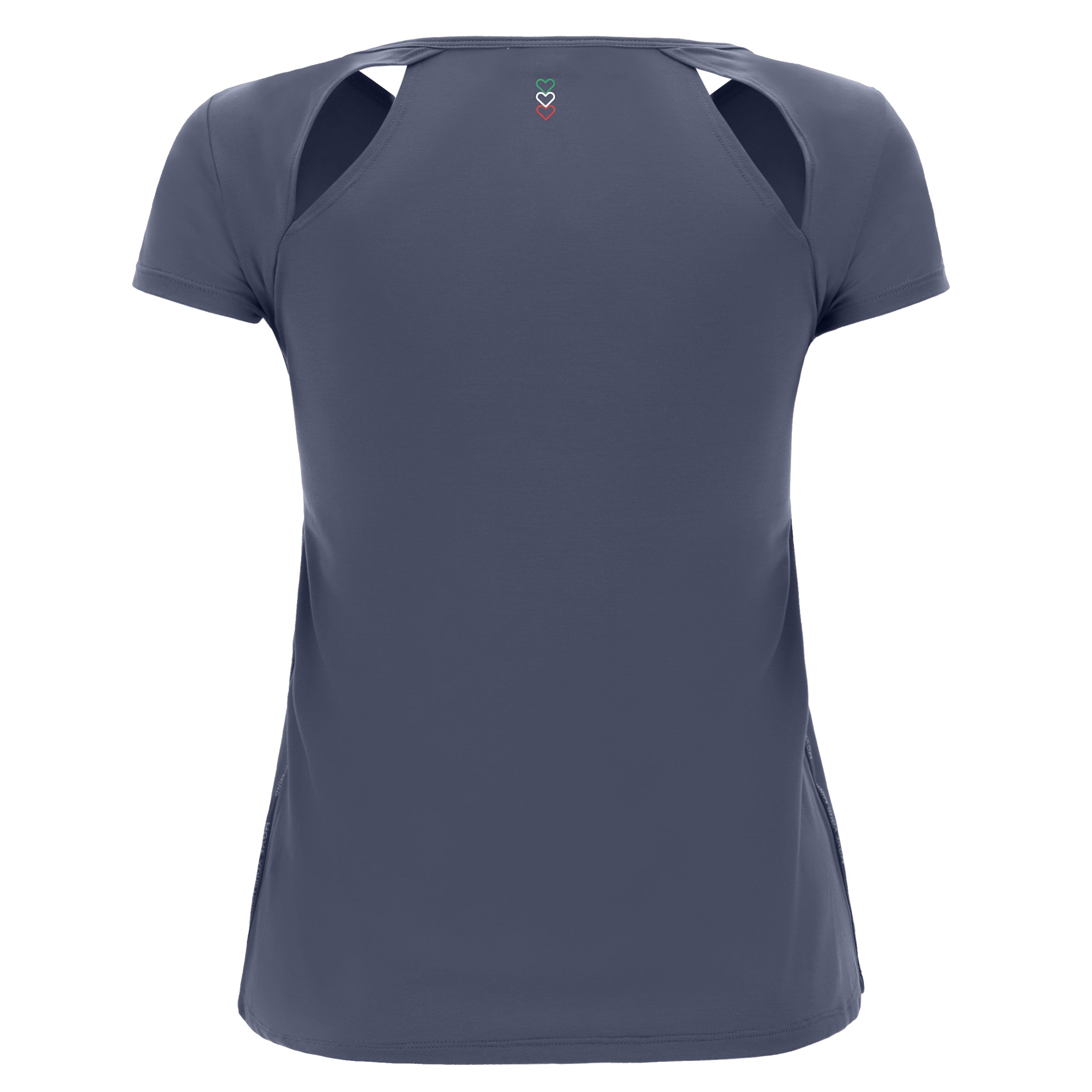 Yoga T-Shirt with openings at the back - Dusty Blue 1