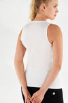 Tank top with bead details - White 3